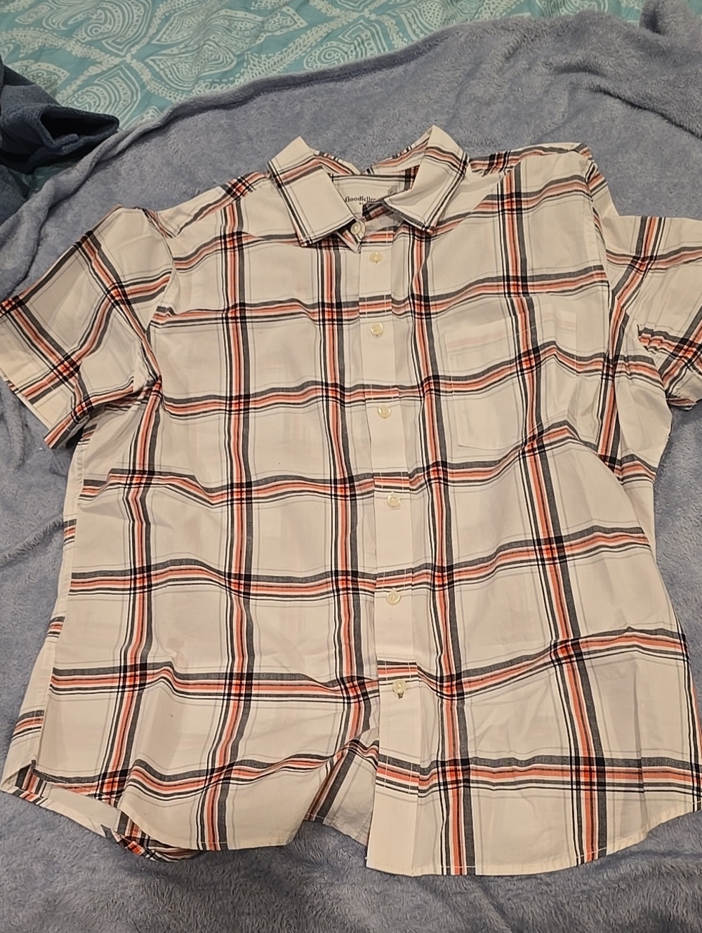❤️10/$40 Goodfellow & Co White Short-Sleeve Button-Down Shirt